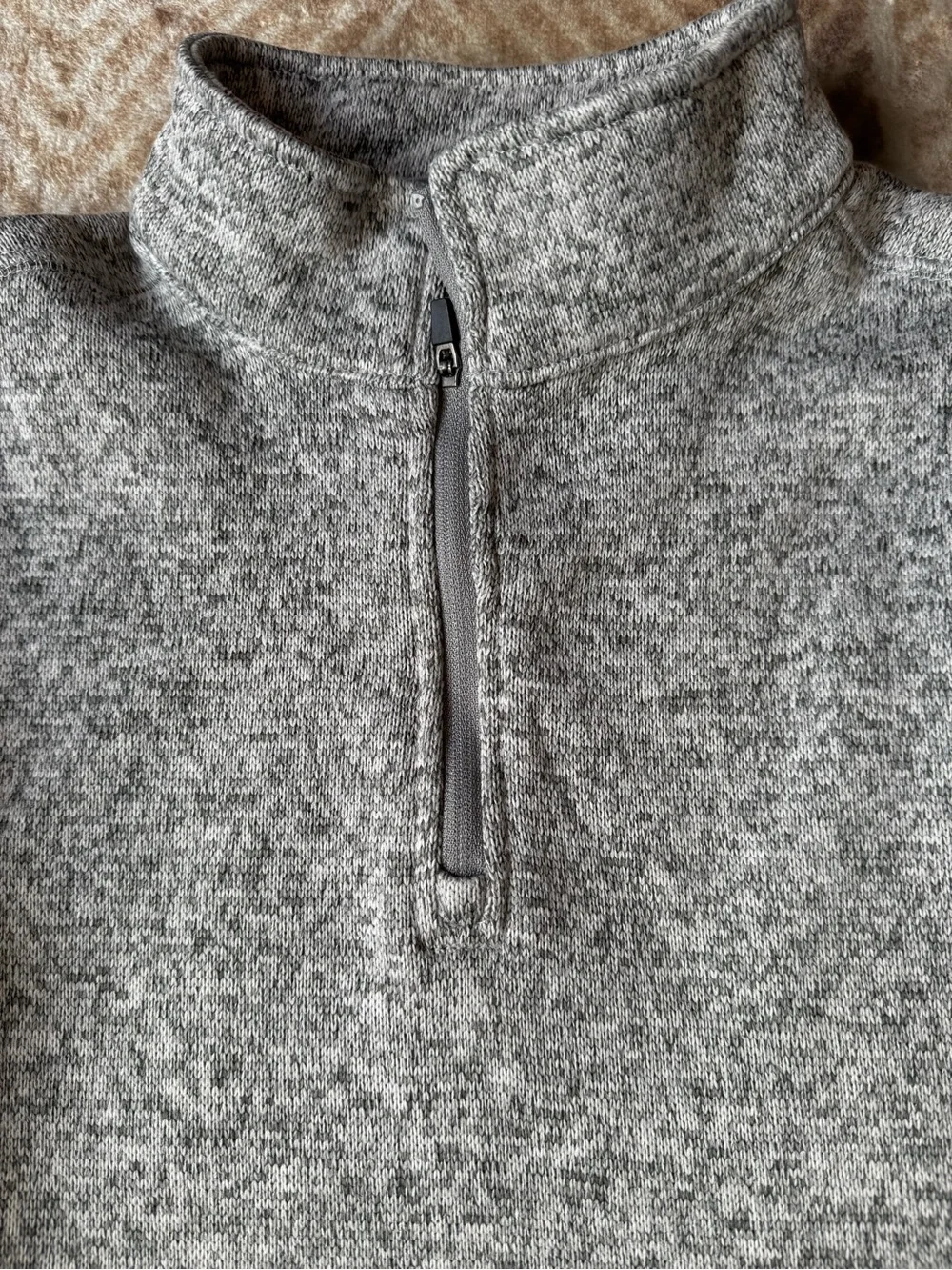 Faded Glory Men's Light Gray Half-Zip Sweater